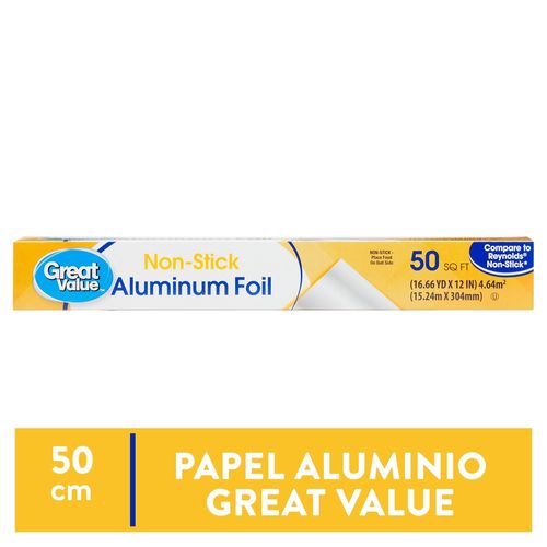 Papel Aluminio Great Value - 50 Pies