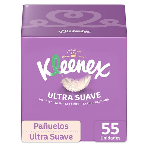 Pañuelo facial Kleenex ultra suave no iirita - 55 Uds