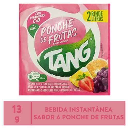 Bebida en Polvo Tang Sabor Ponche de Frutas - 13 g