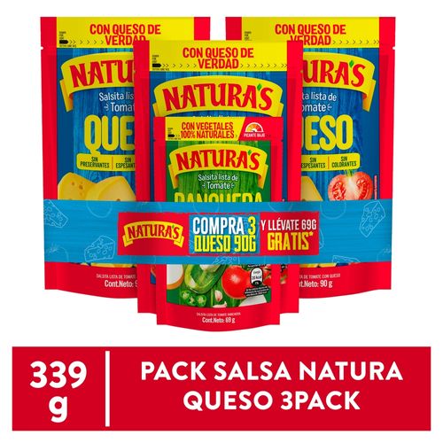 Salsas Natura's Queso más Ranchera 3 pack