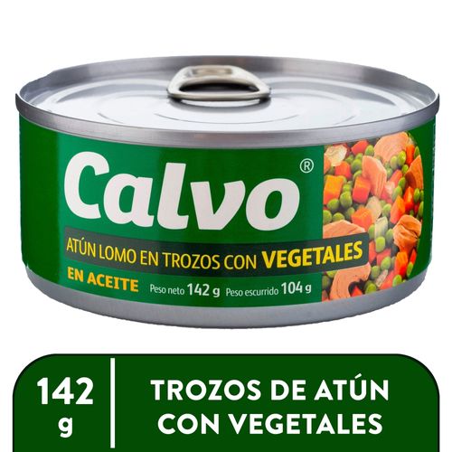 Atún Calvo Trozos En Aceite Con Vegetales - 142 g