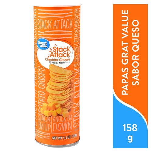 Tubo de papas Grat Value sabor queso - 158 g