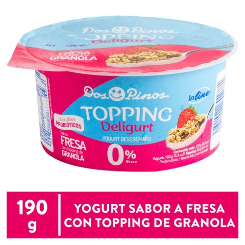 Yogurt Dos Pinos In Line Topping Fresa - 150 g