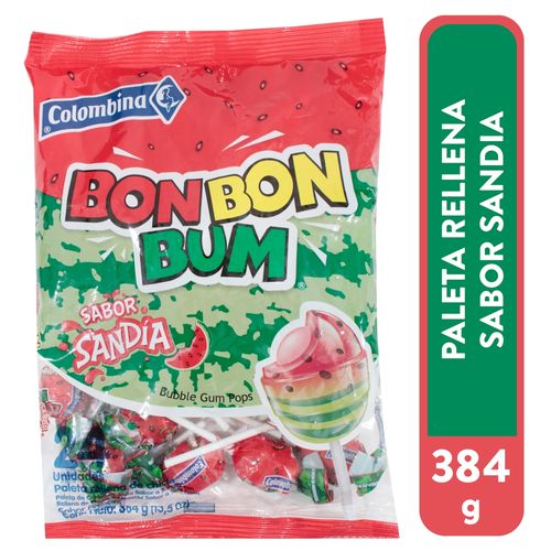 Sv Bon Bon Bum de Sandia Colombina 384 g