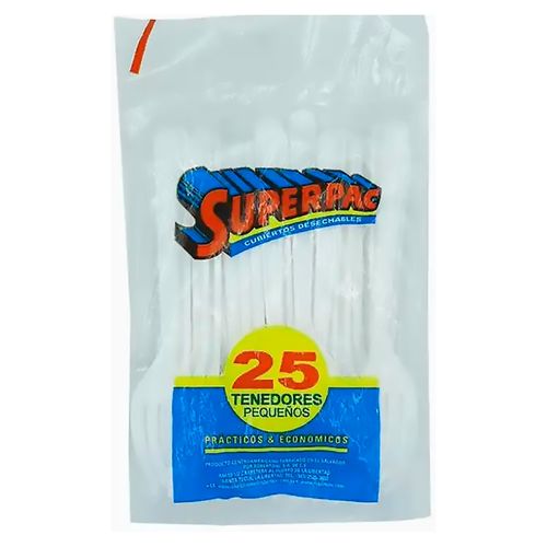 Tenedor Superpac Desechab Peque Up 25Ea