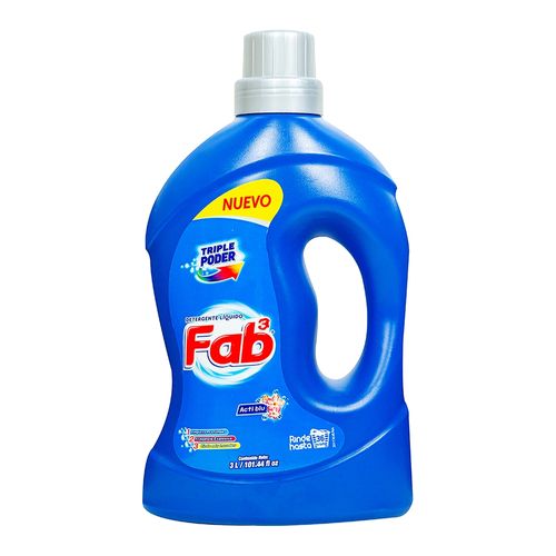 Detergente Liquido Fab3 Actiblu 3L