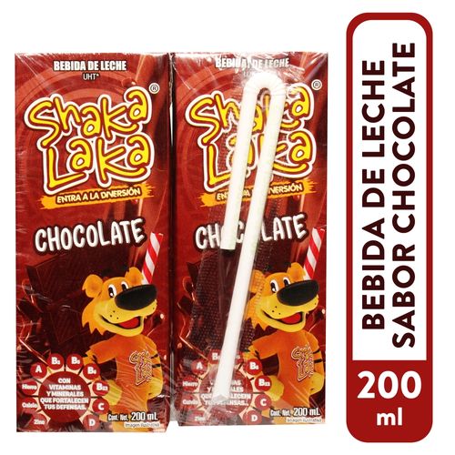 4 Pack Bebida Shaka Laka Chocolate - 200 ml