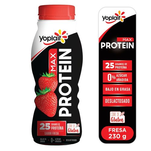 Yogurt Yoplait Max Protein Beber Fresa - 230 g