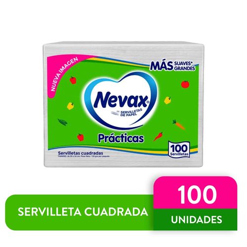 Servilletas De Papel Cuadradas Nevax Prácticas Más Suaves - Grandes - 100Uds