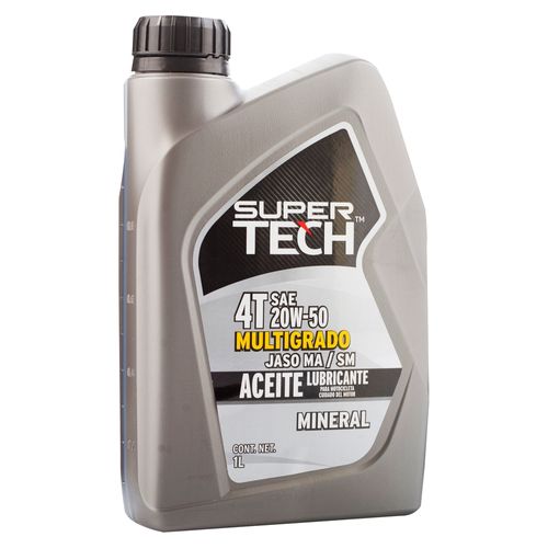 Aceite Supertech 20W50 4T Mineral - Lt