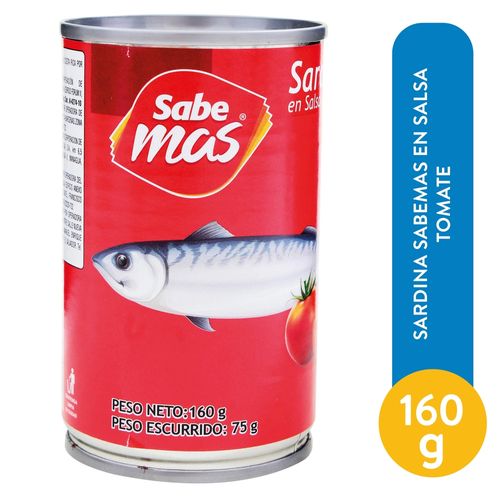 Sardina Sabemas En Salsa Tomate 1 60 g