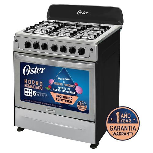 Cocina Oster De Gas 6 Quemadores 30 Pulgadas