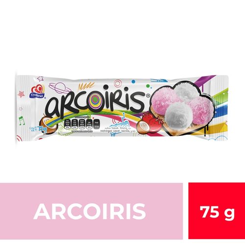 Galleta Gamesa Arcoiris Fresa, Vainilla y Coco - 75 g