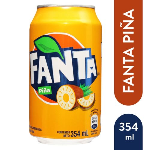 Gaseosa Fanta Piña En Lata - 354 ml