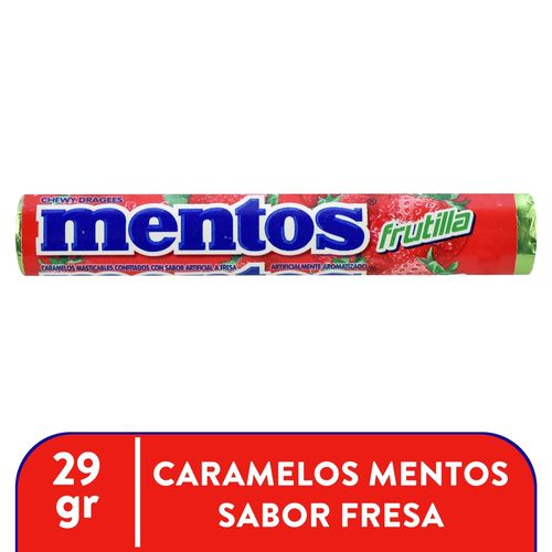 Caramelos Mentos Strawberrys - 29 g