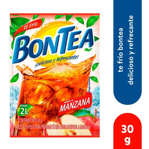 Bebida polvo Bontea, té frío sabor manzana -30 g