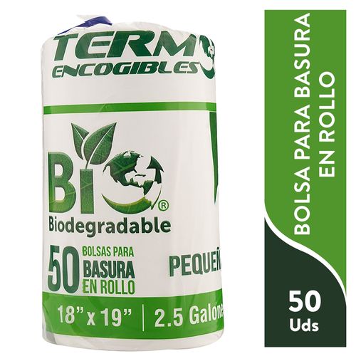 Bolsa Para Basura Biotermo Blanca  Pequeña - 50 Unidades