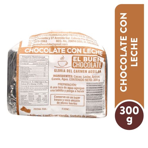 El Buen Chocolate Choco C Leche 9E 300 g