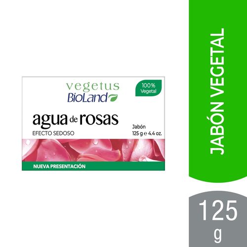 Jabón Tocador Bioland Agua De Rosa - 125 g