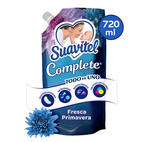 Suavizante de Telas Suavitel Complete Fresca Primavera, Doypack -720 ml