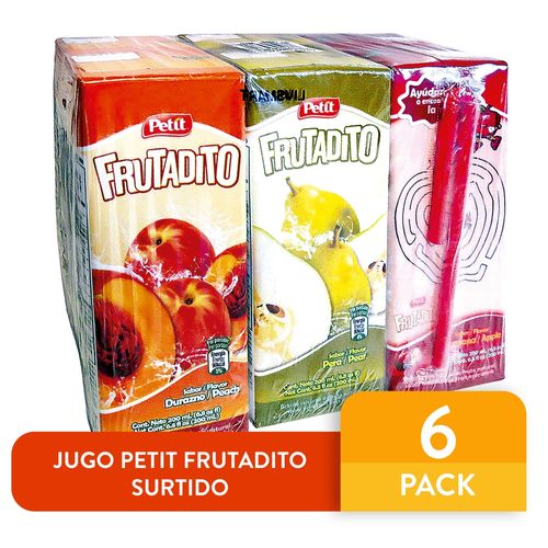 6 Pack Bebida Petit Frutadito Surtido - 600 ml