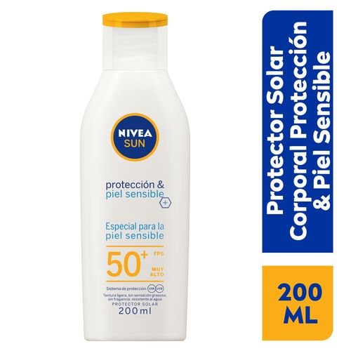 Protector solar Nivea sun piel sensible FPS 50 - 200 ml