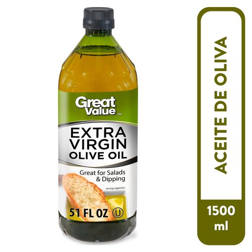 Aceite de olivo extra virgen Great Value bote - 1.5 L