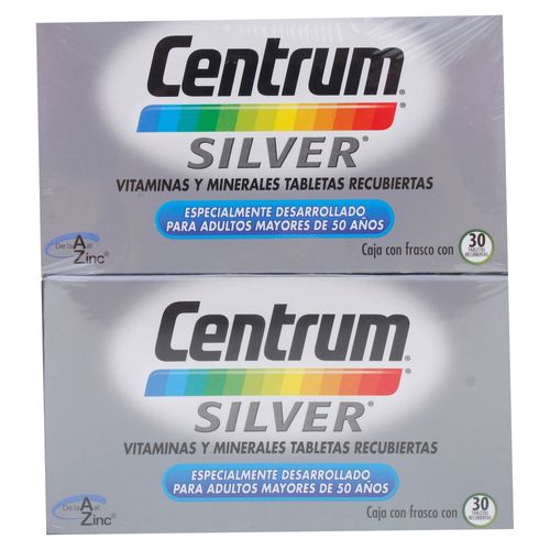 2 Pack Centrum Silver 30 Tabletas 60ea