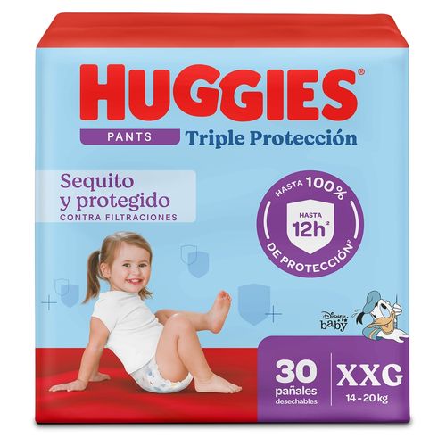 Pañales Huggies Triple Protección Pants Etapa 5/XXG - 30 Uds