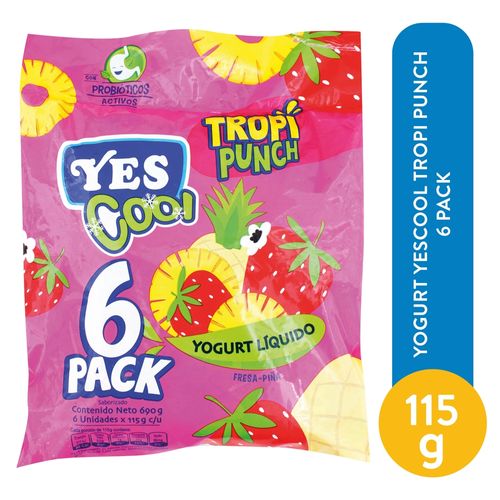 Yogurt Yescool Tropi Punch 6pk 690 g