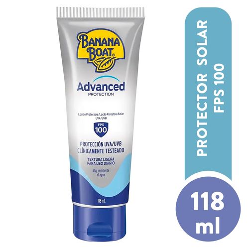 Protector solar Banana Boat advanced protection resistente al agua FPS 100 - 118 ml