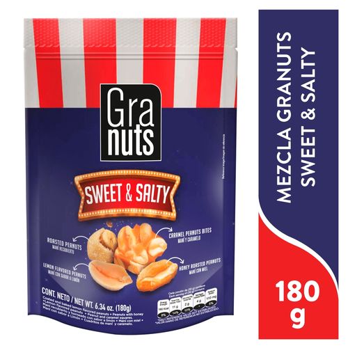 Mezcla Maní Granuts Sweet & Salty - 180 g