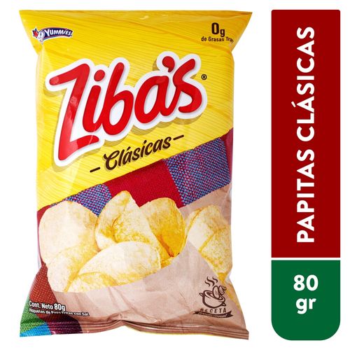 Snack papas Zibas classic original con sal - 80 g