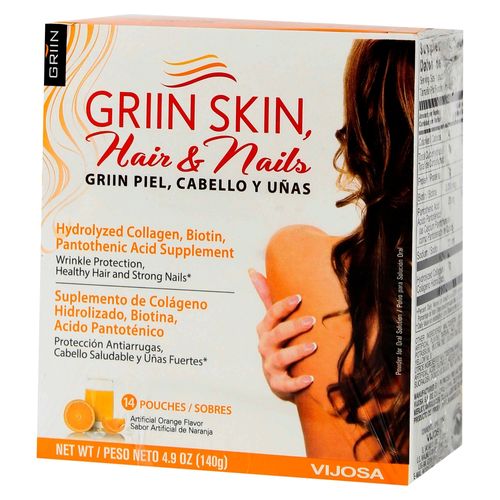 Suplemento Griin para piel cabello y uñas 14 Uds - 140 g