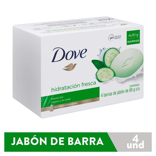 Jabón de baño Dove aroma pepino  4 pack - 320 g