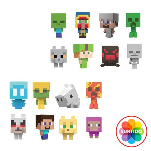 Juguete Minecraft Cabezas Mob Minis Surtido