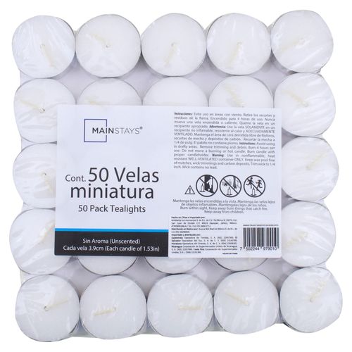 Ms Tealights Blancas 50 Piezas Ea 1