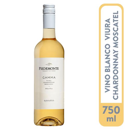 Vino blanco Piedemonte gamma viura chardoney moscatel - 750 ml