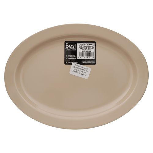 Plato Ovalado Pequeno Beige