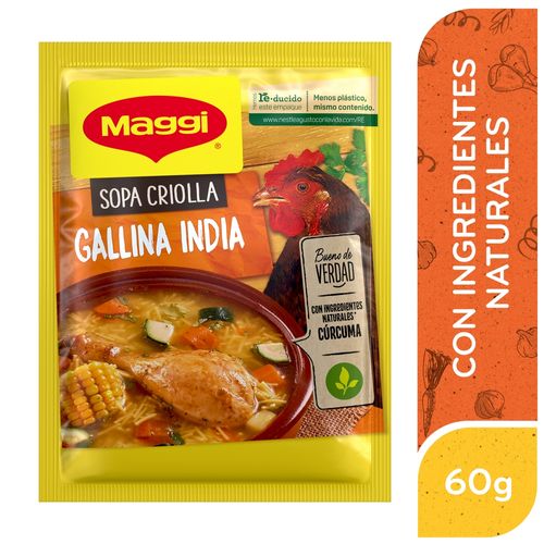 Sopa Criolla Maggi Gallina India sobre - 60 g