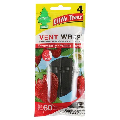 Aroma Little Vent Wrap 4Pk Strawberry