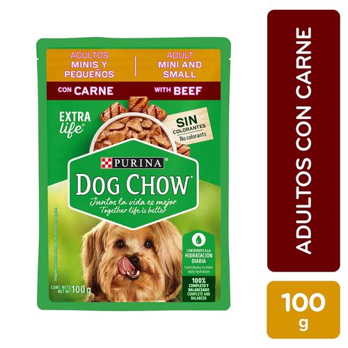 Alimento Marca Dog Chow Para Perro Adulto Sabor Carne - 100 g