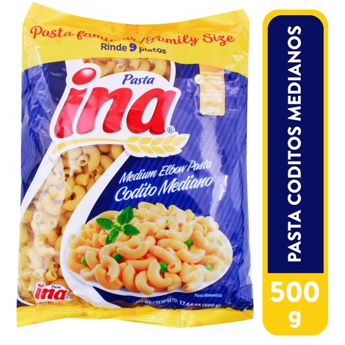 Pasta Corta Ina Codito Mediano 24X - 500 g