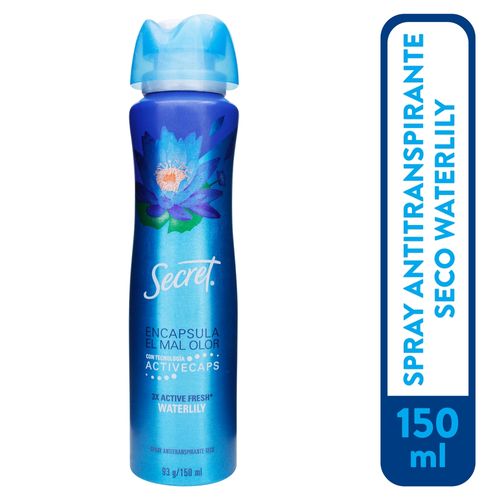 Desodorante en aerosol Secret waterlily encapsula el mal olor - 93 g