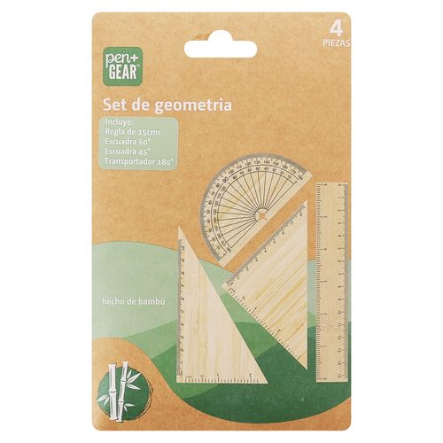 Reciclado Set D Geometria De Bamboo 4pza