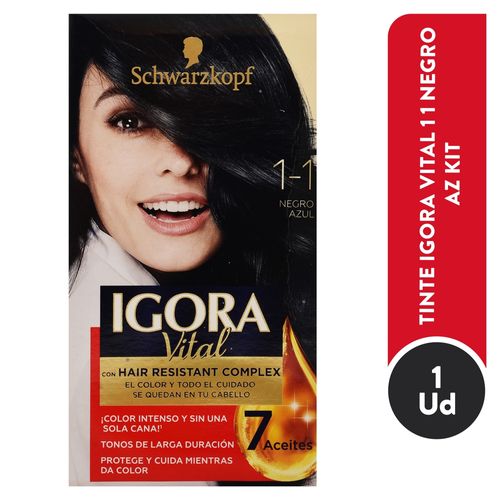 Tinte Igora Vital Negro Azul - 1 Ud
