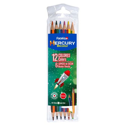 Lapiz De Colores  Facela Mercury-12 Unidades