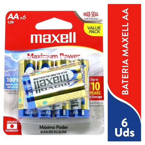 Sv Bateria Al Maxell Aa Pack 4 Mas 2 Ea