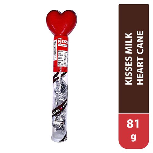 Kisses Hersheys Milk Heart Cane - 81 g