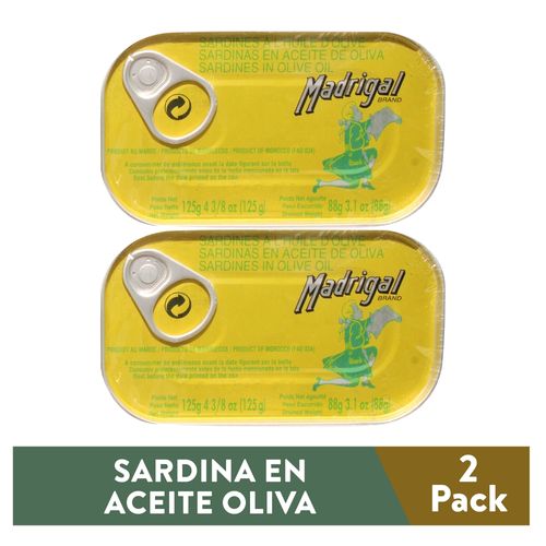 2 Pack Sardina Madrigal Aceite Oliva - 250 g